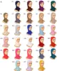 Turbans élégants et dignes pour femmes, voile de chapeau, couleur Pure, Hijab pour femmes musulmanes, foulard islamique, bijoux DE221