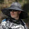 CAMOLAND Camouflage Seau Chapeaux Pour Hommes UPF 50+ D'été Chapeau De Soleil Casual Mâle Chapeau De Pêche En Plein Air Long Large Bord Boonie Cap Y200714