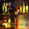 Chaîne led bouteille de vin avec du liège 20 lumières LED batterie pour la fête de mariage Noël Halloween Bar Décor blanc chaud Y201020