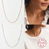 Chaînes ROXI Ins minimalisme chaîne clavicule colliers pour femmes filles anniversaire bijoux cadeau en argent Sterling 925 or collier ras du cou2568669