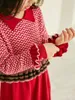 Sumcico 2020 последняя девочка шерсть хлопковое рашанное геометрическое рисунок винтажного стиля платье детское мягкое вязаное платье дневная одежда 2- LJ200921