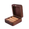 Walnut Wood Jewelry Box Engagement Wedding Ceremony Ring Storage Proposal Portable Ring Holder Rustic Wedding Ring Box 220105