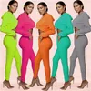 Hot selling European and American women's spring and autumn fashion casual sports sweater women's two-piece suit Gxy005