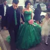 Green Lace Sereia Vestidos de baile 2021 com apliques Sweetheart pescoço varredura trem Ruffles vestidos de festa de noite formal