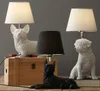 Danimarca Cuccioli di cane Lampade da tavolo Animali in bianco e nero Lampada da scrivania Camera da letto Comodino Camera dei bambini Soggiorno Decorazioni per la casa Apparecchi di illuminazione