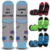 NON DISTURBARE I'M GAMING Letter Printing Stocking Cartoon Socks Adulit Sport Running Sock Regalo di Natale CPA3262