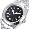 Högkvalitativ automatiska Mobile Mans Klocka Solid 39mm Black Dial Luminous Sapphire Glass Polished Case Luminous Pointer