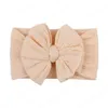 Nowy miękkie nylonowe akcesoria do włosów Dzieci039s Fryzjer Baby Super Enstate Bow Bands Girls Big Bows Solid Hair Bands4459460