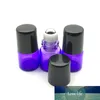 500pcs 1ml Perfume Roll on Glass Bottles Refillable Essential Oils Roller Purple-blue Bottle Fast Shipping