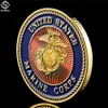 5PCS USA Challenge Coin Navy Marine Corps USMC Force Recon Military Craft Gift Gold Collection Gifts1718122