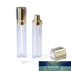 50pc 8 ml lege lip glanzend buizen, gouden dop dubbele muur, vierkante lip glazuur diy cosmetische verpakking container