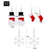 New style lovely Christmas jewelry geometric Snowflake Snowman Stocking Dangle earrings with women039s acrylic fashion accessor3405536