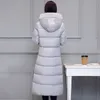 Haute qualité chaud épaissir femme manteau hiver femmes à capuche coton rembourré femmes vestes d'hiver longue parka parkas solide 201201