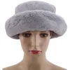 Faux Fur Winter Bucket Hat for Women Girl Fashion Solid Growend Miękka ciepła czapka rybacka czapka wakacyjna czapka na zewnątrz 188897774