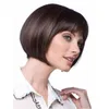 Short Synthetic Wig Simulation Human Hair Wigs Hairpieces With Bangs pelucas de cabello natural corto K91