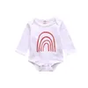 Children Cotton Spring Romper Fashion Kids Rainbow Long Sleeve Jumpsuit Baby Boys Girls Casual Printed Onesie Climb Clothes C6796