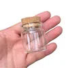 Garrafa de vidro com Mini Cork Stopper 20ml 50ml 65ml 90ml Esvazie frascos Vial doces de baunilha Pill Food Perfume 12pcs Recipientes
