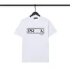 Prad Mens 디자이너 T 셔츠 남성 여성 Tshirt 편지 인쇄 짧은 슬리브 여름 셔츠 남성 느슨한 티 아시아 크기 S-XXL #EUROPEAN 및 AMERICAN SIZE