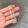 100 جهاز كمبيوتر شخصى 22x70mm 18ML واضح زجاجات شفافة أنبوب زجاجي مع الفلين سدادة إفراغ بذور الشاي المعطر الجرار قوارير حاويات