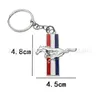 Keychains Mustang key three color flag personalized creative double sided