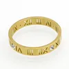 Новое кольцо в полный размер 6-10 из розового золота 18 карат с 4 бриллиантами и римскими цифрами из титановой стали на палец для мужчин и женщин245M