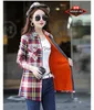 Women's Blouses & Shirts 2021 Velvet Long Blouse Thick Warm Women's Plaid Shirt Female Sleeve Tops Plus Size Winter Blusas Femininas Ch