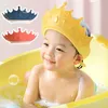 Cuffia per shampoo regolabile per baby shower a forma di corona Lavaggio per capelli Cappello per protezione per le orecchie per bambini Copertura per soffione doccia per bambini sicura