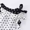 2PCS Baby Mädchen Kleidung Sets Sommer Ärmellose Polka Dot Kinder Mädchen Kleidung Sets Chiffon Shirts + Hosen Outfits Kinder anzüge G220310