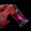 LED Glow Hookahs DABオイルリグ手動ガラス喫煙パイプライトボンズホーカータバコアッシュボウルポータブルシーシャオイルパーコラーバブラー水パイプ全体セット卸売