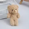 Moda na moda adorável boneca bonito boneca urso chaveiro animal encantos pingente brinquedo carro chaveiro jóias presente de festa de natal