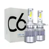 2 개 / 9006 명 쌍 C6 LED 자동차 헤드 라이트 72W 7600LM COB 자동 헤드 램프 전구 H1 H3 H4 H7 H11 880 9004 9005 9006 9007 명 자동차 등 스타일링