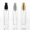 10st / parti 20ml Clear Glass Tom Parfymflaskor Atomizer Spray Refillerbar flaska Doftväska med resorstorlek