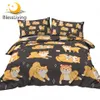 BLESSLIVING SHIBA INU BEDDING SET KAWAII DOG HOME BED SET FÖR KIDS ANIMAL DUVET COVER Cartoon Print Roliga sängkläder Queen 3PCS LJ201127