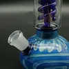 10.6 inch Glass Water Bong Recycler Hookah Smoking Pipe Shisha Beaker with 14mm Male Bowl Curve Perc