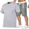 Summe Men's Brand Sportswear Shorts Set T-shirt respirant à manches courtes et shorts Casual Wear Men's Basketball Training Suit G220224