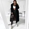 Mulheres Outono Inverno Faux Pele Teddy Casaco Casual Plus Size Loose Long Fur Jacket Fêmea Espessura Morosa Cor Sólida Cor