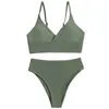 Kobiety stroje kąpielowe bikini 2022 Kobiety push up drukowana barwnik Biquini Summer Swim Beachwear