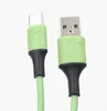 2.4A Fast Charging Type C-kabels Vloeibare Soft Siliconen Data Cord Voor Samsung Mobiele Telefoon Micro USB 1 Meter 3 Feet