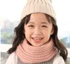 Child knitting scarf boys girls baby fashion plain warm scarves autumn winter kids warm weave scarves