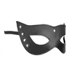 Bondage oogmasker blinddoek erotische slavenbeperking lederen blinder voor paar games #54