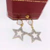 Temperament five pointed star Earrings long earrings simple trendy Star Earrings personalized ear accessories8885282