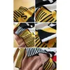 Диалог женский свитер вязаный элегантный зрелый винтажный стиль печати полосатый геометрический контраст свободный круглый воротник ткань AQ265 201201