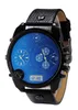 Marque de mode montres hommes grand boîtier cadrans multiples affichage de la date bracelet en cuir montre-bracelet à quartz 7127226h