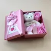 Contenitore di regalo creativo dell'orso del fiore del sapone di 4 colori Regalo di San Valentino Decorazione di San Valentino Scatola di fiori della rosa presente Spedizione gratuita