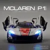 Vente chaude Haute Simulation Supercar McLaren P1 modèle de voiture 1:32 Alliage Pull Back Kid Voiture Jouet 2 Porte Ouverte Cadeaux Pour Enfants En Gros LJ200930