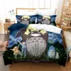 Voisin Totoro housse de couette 3D Catoon literie de luxe double reine roi taille ensemble linge de lit livraison directe C1020