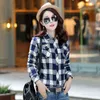 Brand Winter Warm Women Plus Velvet Thicke Plaid Shirt Style Coat Jacket Kläder Toppar Kvinna Casual Outerwear 211223