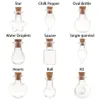 5PCS Mini Wishing Bottle Glass Cork Empty Sample Jars Storage Vial DIY Pendants Home Decoration Cork Stopper Bottles