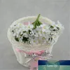 Wholesale- 12 pcs mini tecido cereja plum flor artificial flor de seda bebê bouquet floral, arranjos de mesa Decorações de casas
