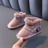 DIMI Winter Infant Shoes 0-3 Year Baby Snow Boots Soft Comfortable Genuine Leather Waterproof Warm Plush Ankle Toddler Boots LJ201104